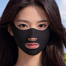 1+1+1 스포츠 마스크 자외선 차단 실크 러닝 골프 낚시 등산 야외활동, 1개, 블랙+블랙+블랙