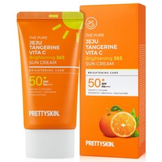 프리티스킨 더 퓨어 제주 감귤 비타C 브라이트닝 365 선크림, 1개, 50ml
