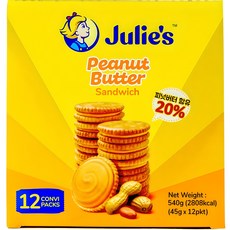 줄리스 피넛버터 샌드위치, 540g, 1개