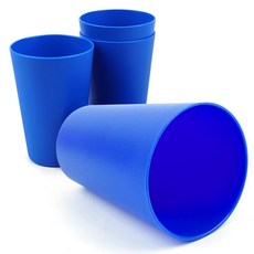 생일파티컵 플라스틱컵 국산 가벼운 파티컵 블루 플라스틱 재사용 물컵 4P, 1개