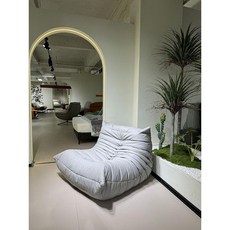 토고소파 모듈 번데기 쇼파 라운지 애벌레 패브릭 1인용, 더블(130x101x70cm)+스툴, 12. 라이트그레이