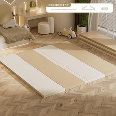 XPE加厚無味爬行墊 寶寶圍欄折疊安全遊戲墊, 卡其白xpe140*100*4cm