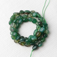 비즈아이 [5480-35]원석 못난이 약6x8mm 천연석 추마노 반줄(약19cm)