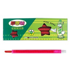 지구화학 투명이 낱색 색연필 빨강 12입, 1개