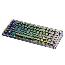 AULA F81 RGB 커스텀 3모드 유무선 기계식 키보드, 블랙, 크리스탈 콜드축, 제조사축
