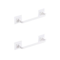 GUNU 접착식 욕실 슬리퍼 다용도 거치대 걸이 30cm, 화이트, 2개