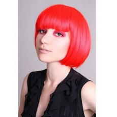 洋洋小品BOBO頭假髮學生妹假髮短假髮-紅色 萬聖節聖誕節派對變裝角色扮演, 1個, 紅色