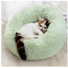 로이 고양이 도넛방석 고양이 원형방석 털방석 강아지고양이 겨울매트 60cm대형, 1개, 민트