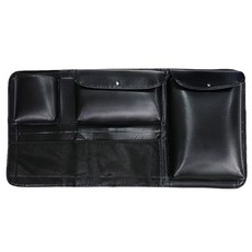 安伯特 碳纖紋後座椅頭枕桿固定式魔鬼氈黏扣式收納置物袋 ABT-A168，車用後座收納，方便置物, 1個