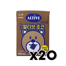 식물성 얼티브 초코 어린이음료 120ml x 20개