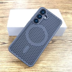 갤럭시 S25 S24 S23 S22 울트라 플러스 S 24 23 22 맥세이프 충전 소프트 엣지 커버용 럭셔리 방열 PC 매트 케이스, Samsung S25 Ultra, Gray