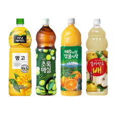 과일음료 혼합 각 / 갈아만든 배 + 제주사랑감귤사랑 + 초록매실 + 미닛메이드 망고 / 총, 1개, 1.5L