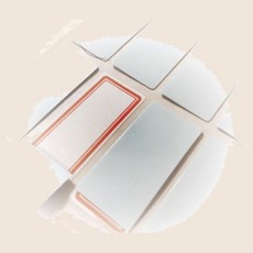 문서 적색 보호필름 견출지 라벨 유니온 75 x 20 7매입