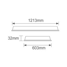 舞光 DANCELIGHT 45W 4x2R LED平板燈 1213mm x 32mm & 603mm 燈具, 白光, 1個