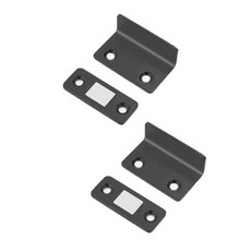 울트라 얇은 래치 찬장 L 유형 도어 클로저 캐비닛은 스톱퍼 가구 피팅을 잡아 강력한 자기 주방 액세서리, Bla 2pcs