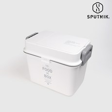 艾爾發寵物 SPUTNIK 斯普尼克 COZY FOOD BOX 機能飼料箱，寵物飼料防潮保鮮儲存箱，附量杯, 白, 1個, 12L