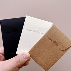 미니 종이봉투 명함 증명사진 사진관 봉투 카드 크라프트, 블랙