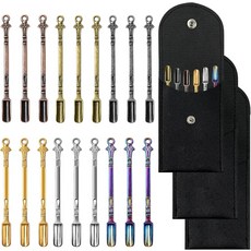 3개 수납 파우치가 된 미니 스푼 8개 목걸이 매력을 위한 작은 금속 삽 설탕 및 향신료 3세트, 3 Sets