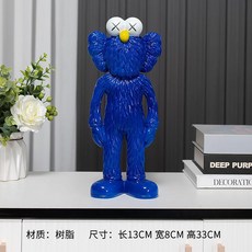 대형 저금통 카우스 인테리어 피규어 장식 선물 거실 캐릭터 소품 귀여운 집들이 특이한 금고 스탠드, D. 블루)33cm, 1개