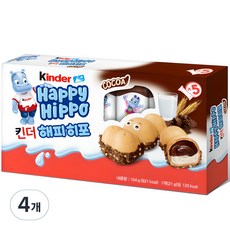 kinder 健達 快樂河馬巧克力, 104g, 4盒