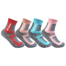 싸자나 이중쿠션 장목 등산양말 남성 여성 4켤레, 4개, 여성용(혼합구성)