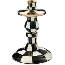 맥켄지 차일즈 코틀리 체크 에나멜 촛대 귀여운 흑백 홀더 298712, Enamel/ Silver, Short