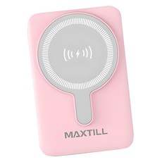 맥스틸 맥세이프용 무선 보조배터리 10000mAh, GM-Mvolt, 핑크