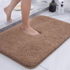 흡수성 욕실 발매트 현관 매트 맞춤제작, 50x80cm 2팩, 1개, 샴페인 3cm 머리카락