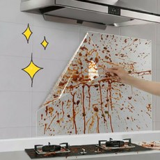 마켓리브 무접착 기름때 오염방지 투명 주방 시트지, 2개