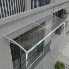 어닝 외벽설치 차양막 브래킷 폴리카보네이트 지붕 커버 창문 차양 캐노피 출입구 야외 오버행 60 80 100 120 150 200 300400, 9)0.8x3M 32x120inches