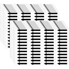 블랙 화살표 스티커 투명 480pcs, 2세트, 480개입