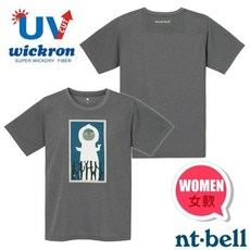 【日本 mont-bell】白雕像 女 抗UV抗菌除臭 Wickron 圓領短袖排汗衣 運動登山T恤