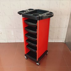 미용실카트 병원 블루 서랍 5단 트롤리 장비 구조, B02 레드, 1개, 기본 색상