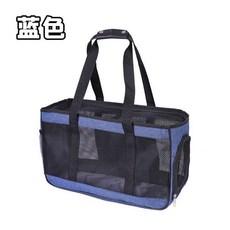寵物外出提袋 貓狗便攜透氣摺疊旅行包, 1個, 藍色