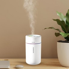 초미니 휴대용 가습기 탁상용 차량용 미니 가습기 USB 타입 충전식 가습기 원룸 자취방 사무실 무드등 가습기, 화이트, 휴대용 미니 가습기