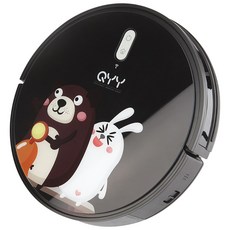 Qyy 배큐엄 클리너 흡입+걸레 로봇청소기 블랙, T100