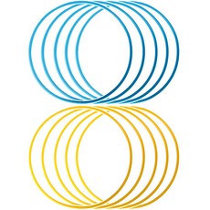 국내산 실리콘 식판뚜껑 고무패킹 10p 세트, 5mm (블루+노랑), 1개