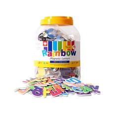 아리아띠 레인보우 자석글자 퍼즐 한글 영어 숫자 5종 세트, 1세트