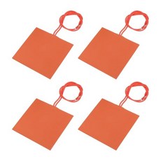 MECCANIXITY 4pcs 실리콘 히팅 패드 12V 30W 히터 필름 유연한 히팅 플레이트 100mm x 100mm 히터 매트 일정 온도 유지
