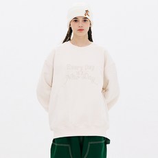 EMBROIDERY EVERY DAY CREWNECK CREAM