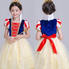 주니어 여아 백설공주 원피스 반팔 공주드레스