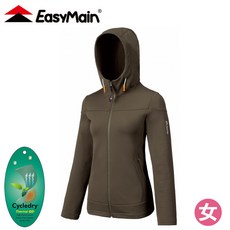 EasyMain 衣力美 女排汗快乾保暖連帽外套 森林綠 CE22096