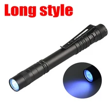 UV LED 휴대용 손전등 395nm 블랙 라이트 파장 바이올렛 손전등 애완 동물 소변 전갈 위생 감지기 토치 우, 05 Long Style