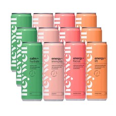 Heywell Sparkling Adaptogenic 트라이얼 팩 355ml 12액량 온스 6팩 자연 추출물 GMO 프리 비건 글루텐 유제품 268232, 버라이어티 팩