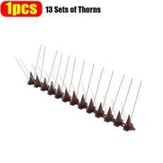 스테인리스 스틸 새 스파이크 비둘기 퇴치대 다람쥐 못 발코니 지붕 정원 울타리용, 01 1pc (13 thorns)