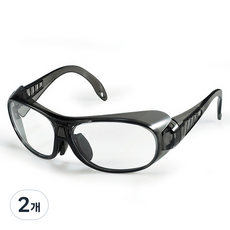 오토스 플라스틱 프레임 안전 안경 투명 B-621A, 무색, 2개