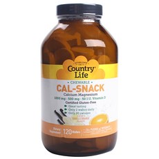 Country Life 咀嚼錠 香草橘子風味, 1個, 120 件