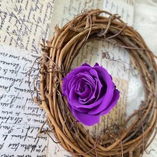 大地農園 永生花/永生玫瑰花材：花球材料、花衷素材、畢業花束素材，多種選擇, B-玫瑰紫絨