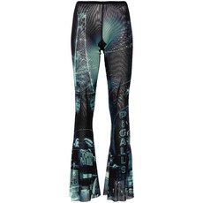 장폴고티에 피갈 프린트 플레어 팬츠