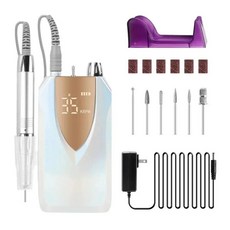 네일 드릴 전동 파일 무선 광택기 브러시리스 드릴링 머신, 1개, 2. White